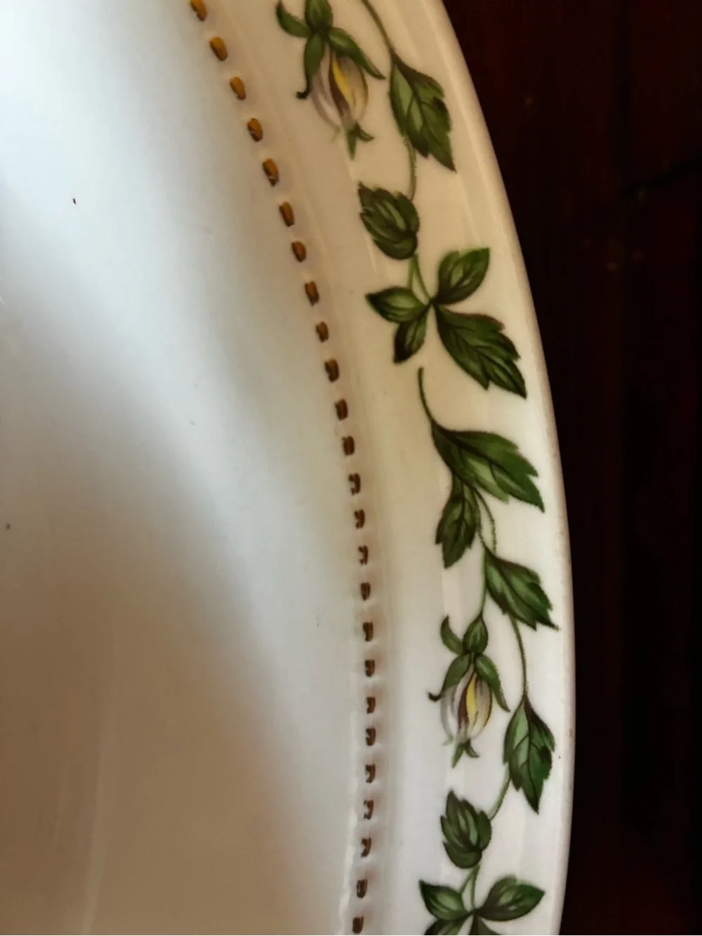 Vintage Superior Hall Quality Dinnerware CAMEO ROSE Oval Serving Dish.